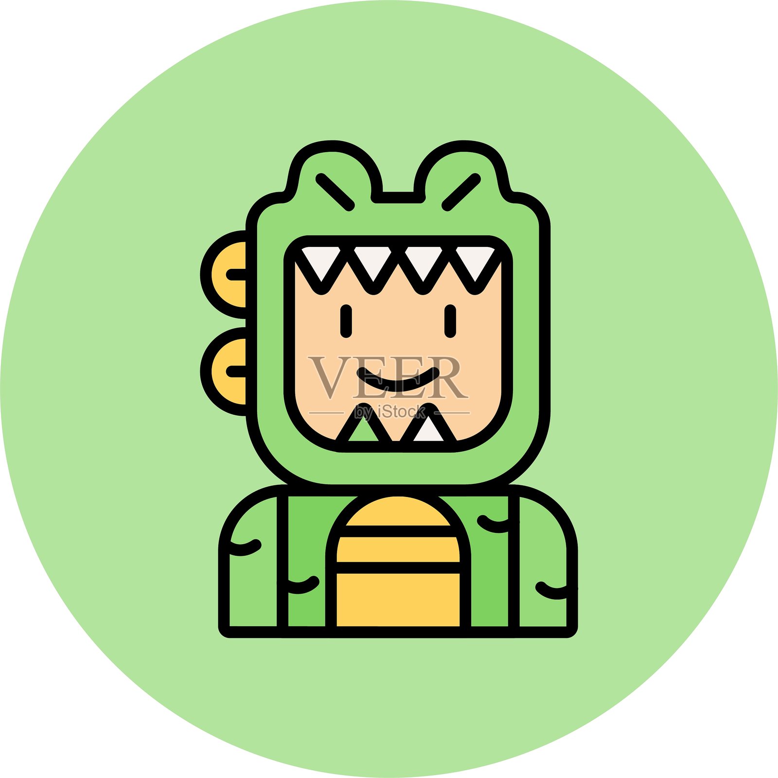 恐龙服装图标矢量元素插画图片素材