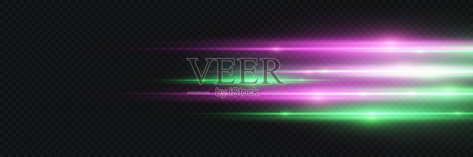 柔和霓虹灯的未来感灯带插画图片素材