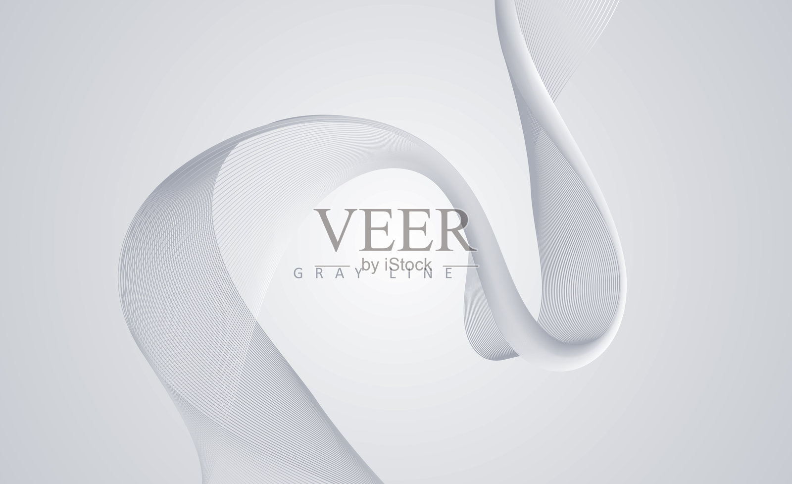 抽象的灰色波浪线条插画图片素材