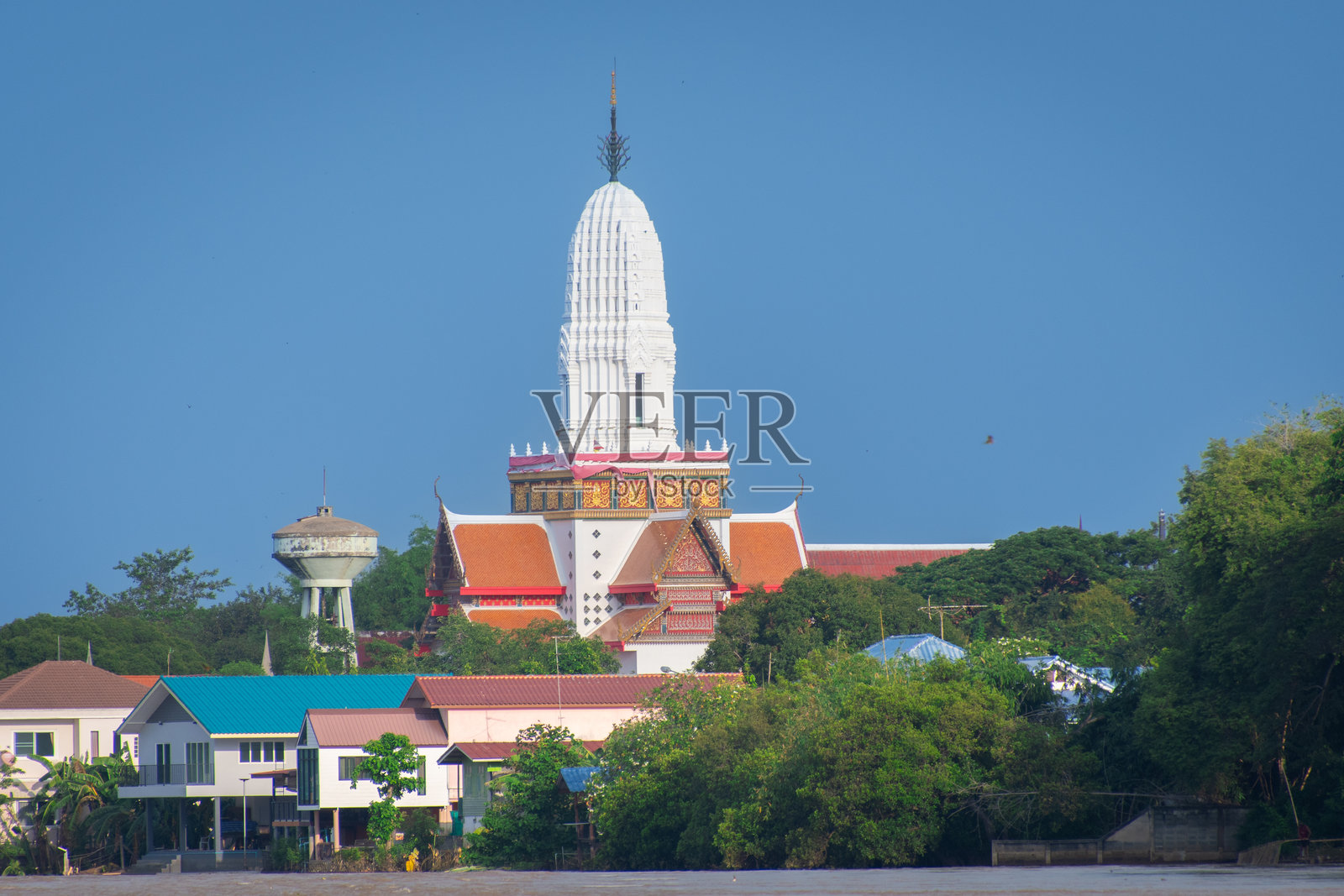 泰国北碧府的桂河照片摄影图片