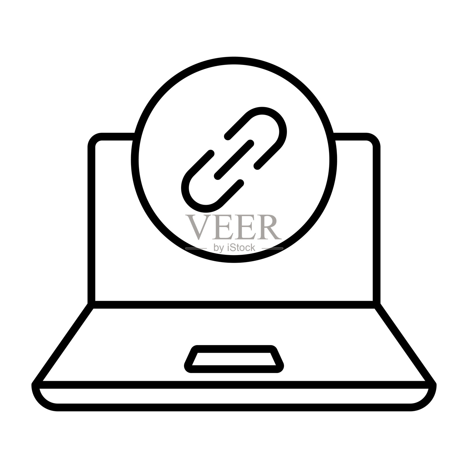 链接和分享图标配笔记本插画图片素材