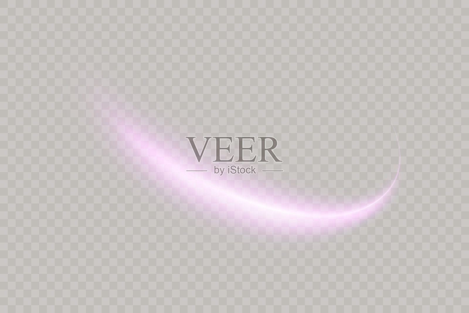 发光的波浪，创造出紫色的宇宙轨迹效果插画图片素材