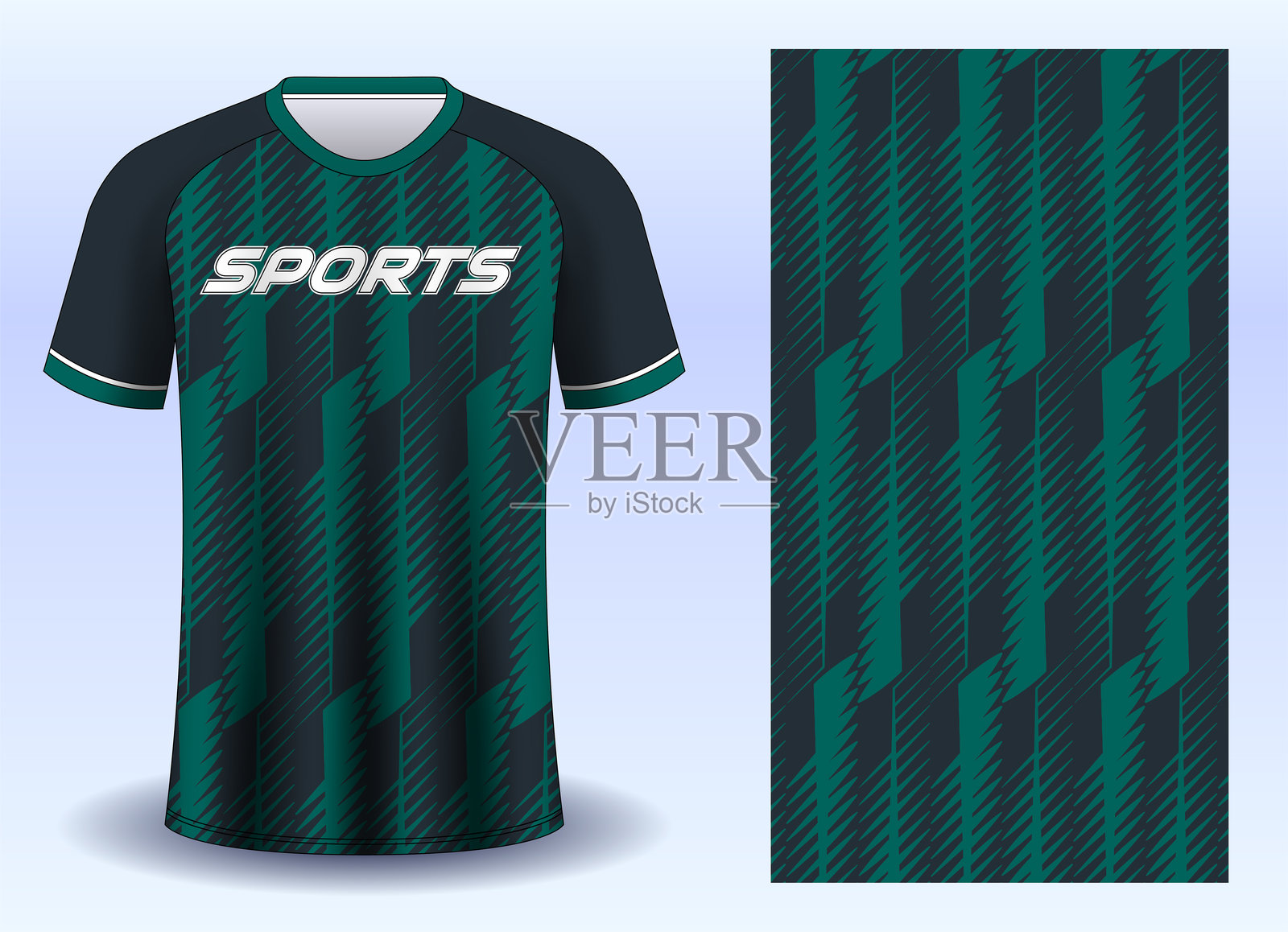 运动衫设计模板图案。现代足球和运动服几何图案。抽象赛车服装图案。充满活力的运动服升华印花纹理设计插画图片素材