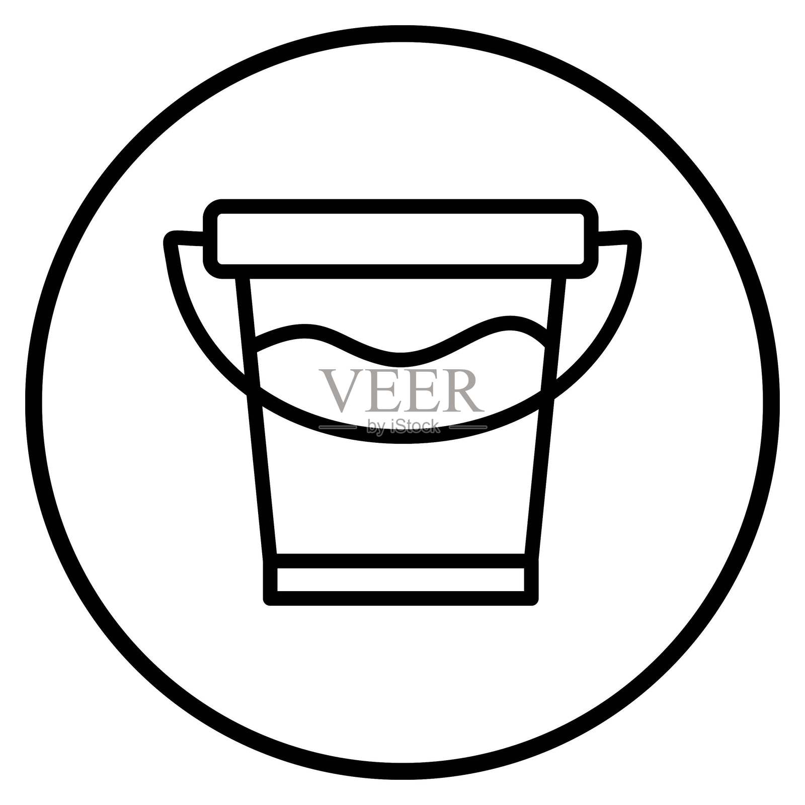 矢量桶图标设计风格插画图片素材