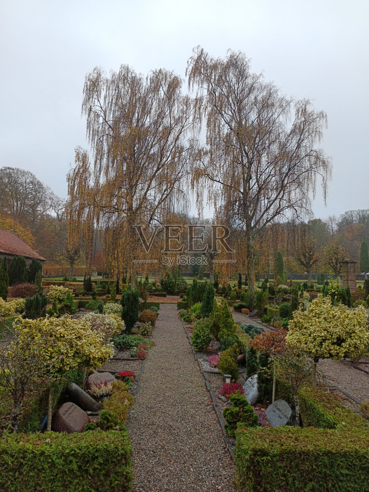 丹麦奥尔堡的阿尔门公墓照片摄影图片