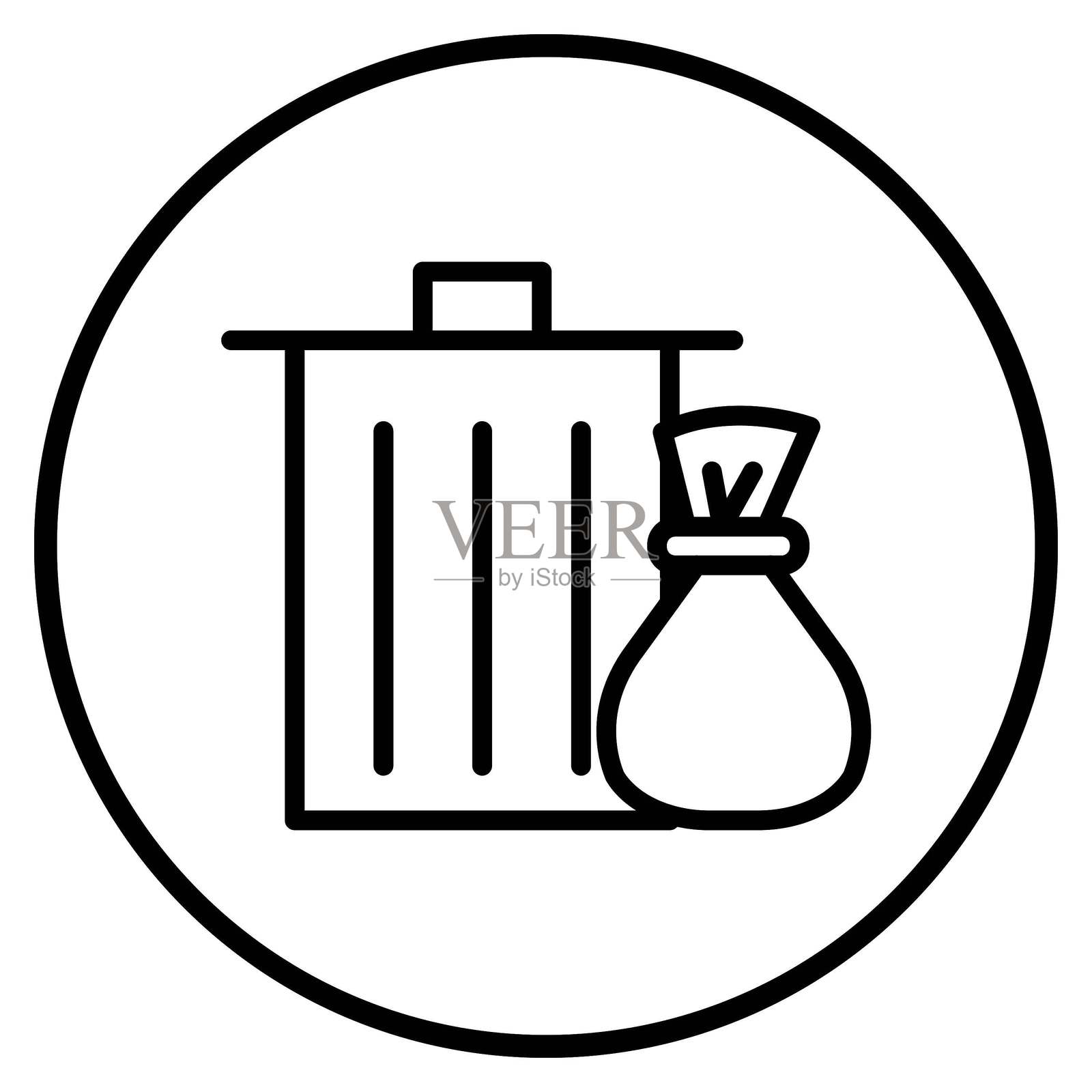 矢量设计倾倒图标风格插画图片素材