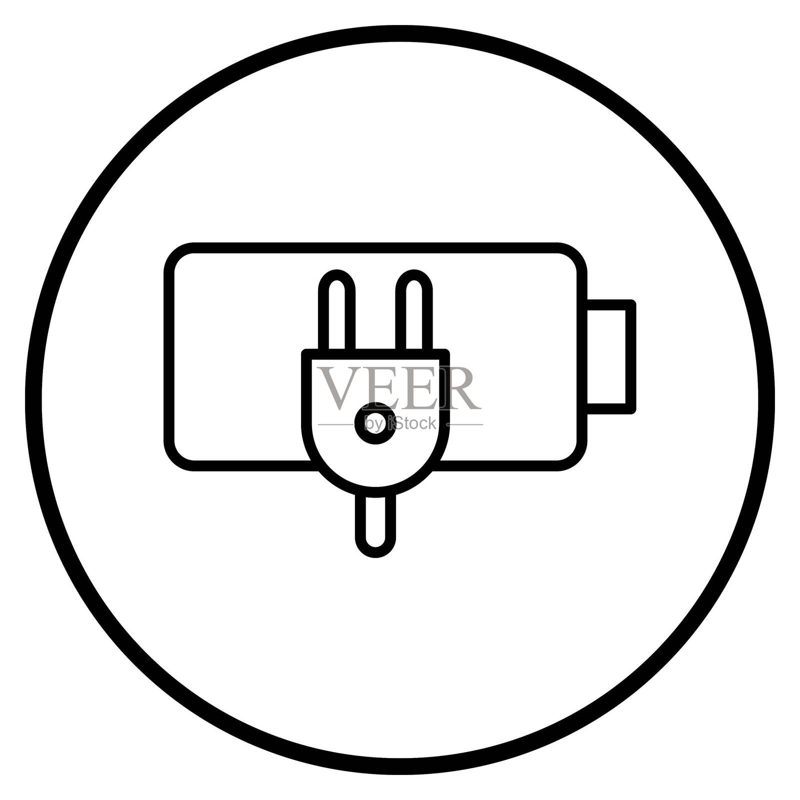 矢量充电电池图标风格插画图片素材