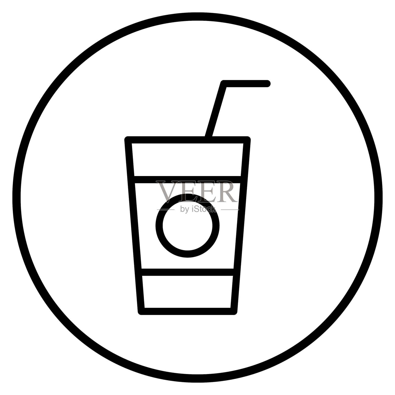 矢量软饮料图标风格设计插画图片素材