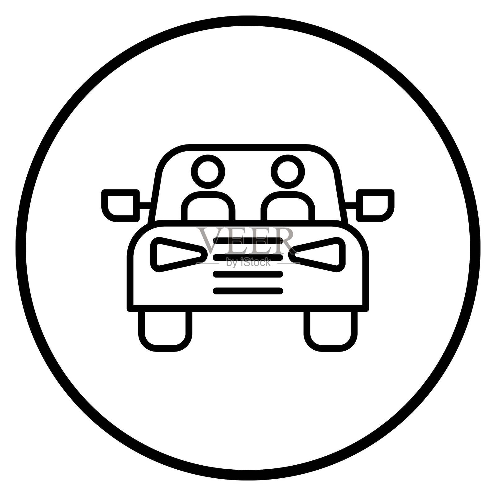 矢量设计拼车图标风格插画图片素材