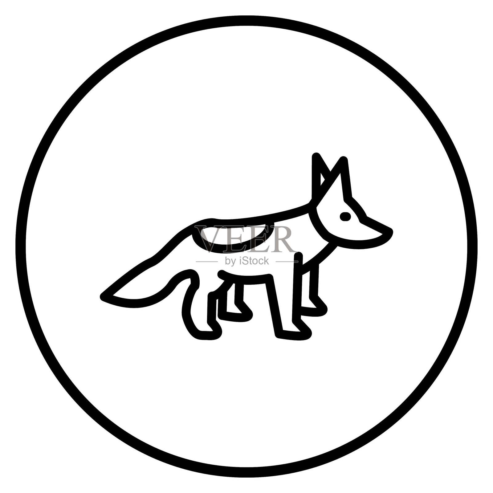 矢量设计 芬尼克狐狸 图标风格插画图片素材