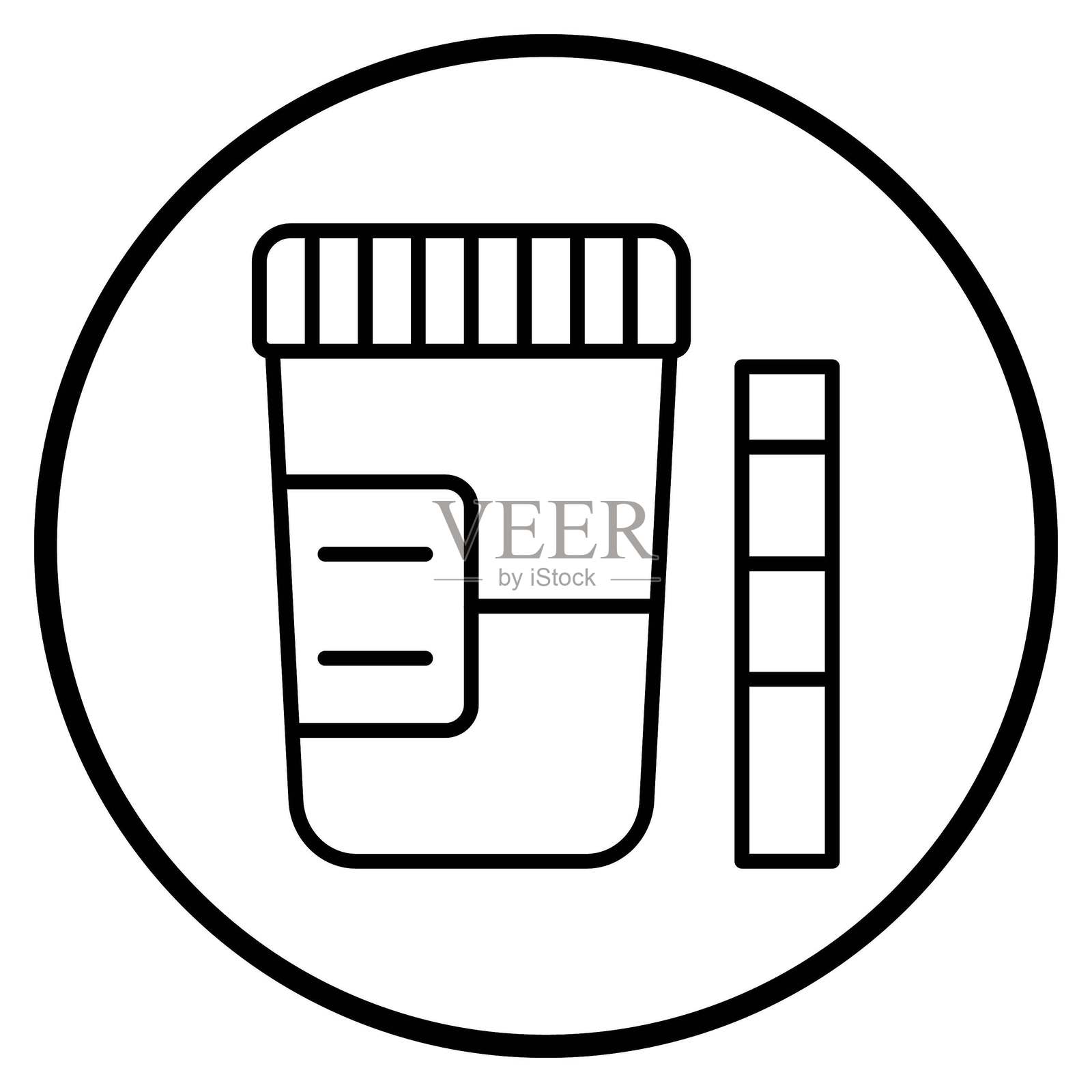 矢量设计 尿液测试 图标风格插画图片素材