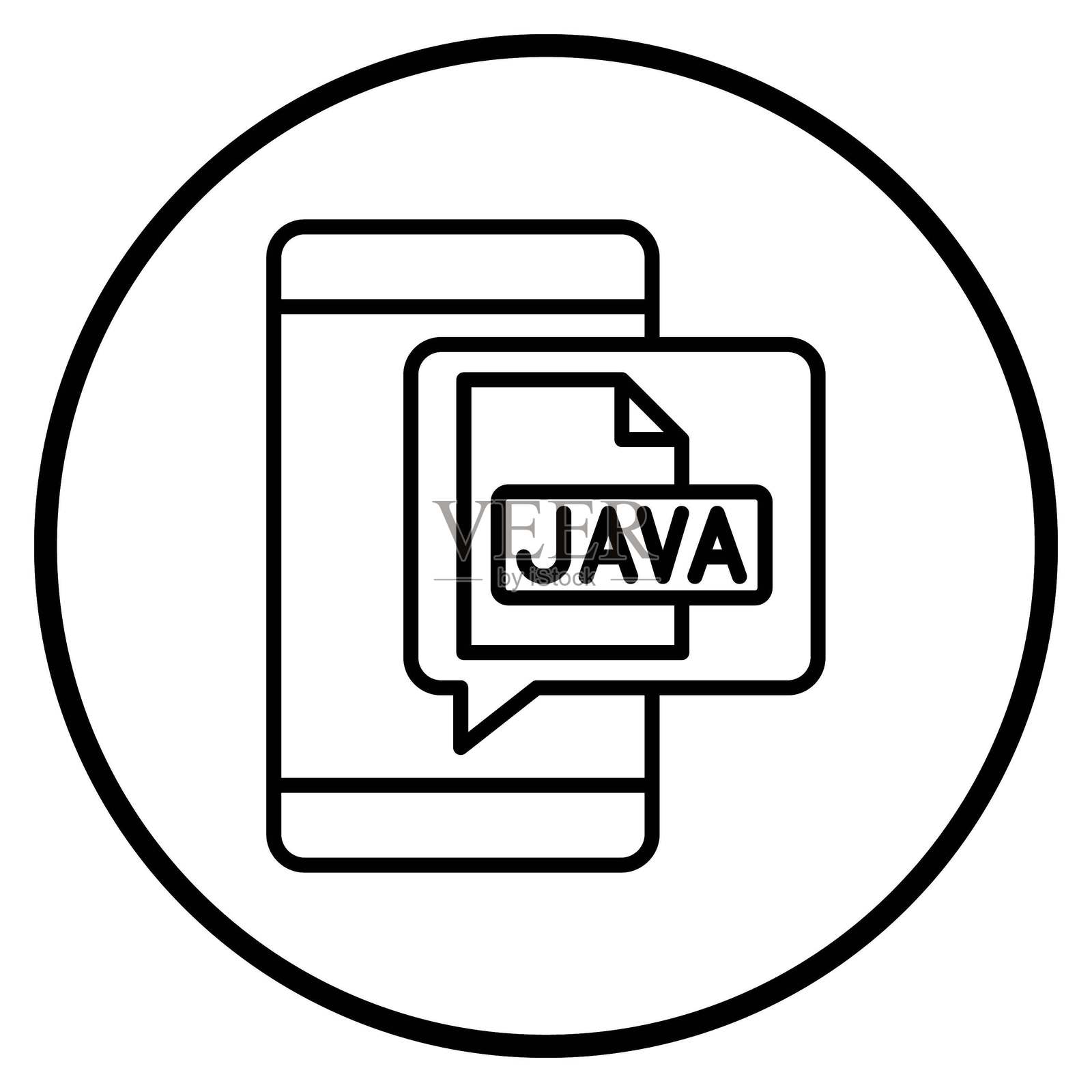 Java图标风格矢量设计插画图片素材