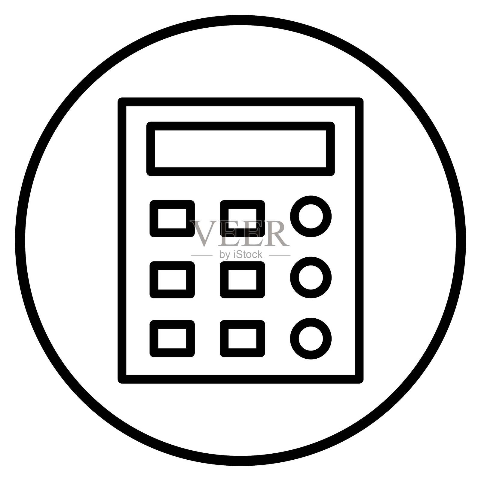 矢量设计计算器图标风格插画图片素材