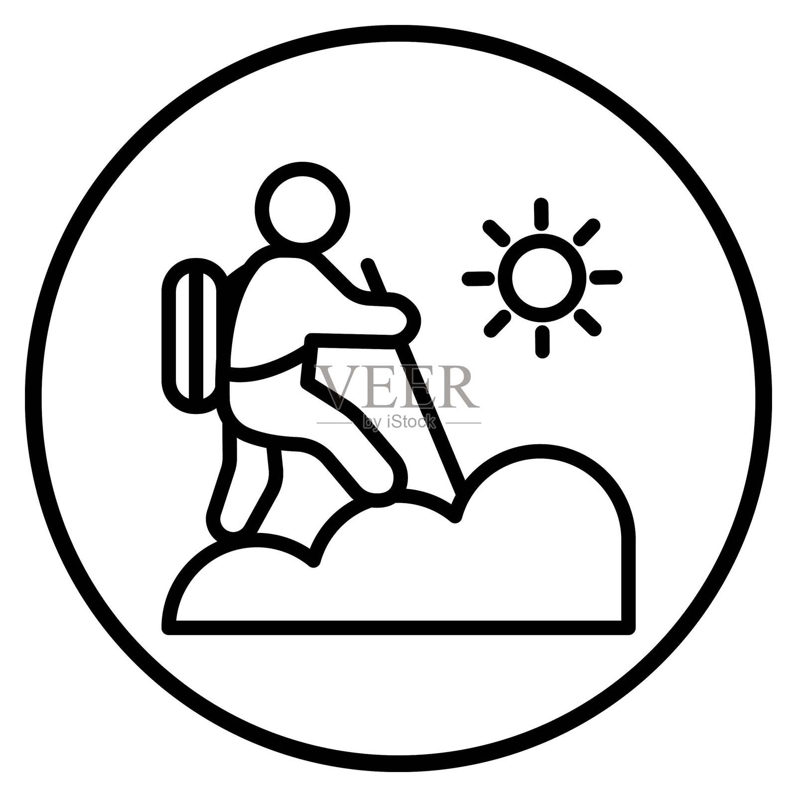 矢量设计探险图标风格插画图片素材