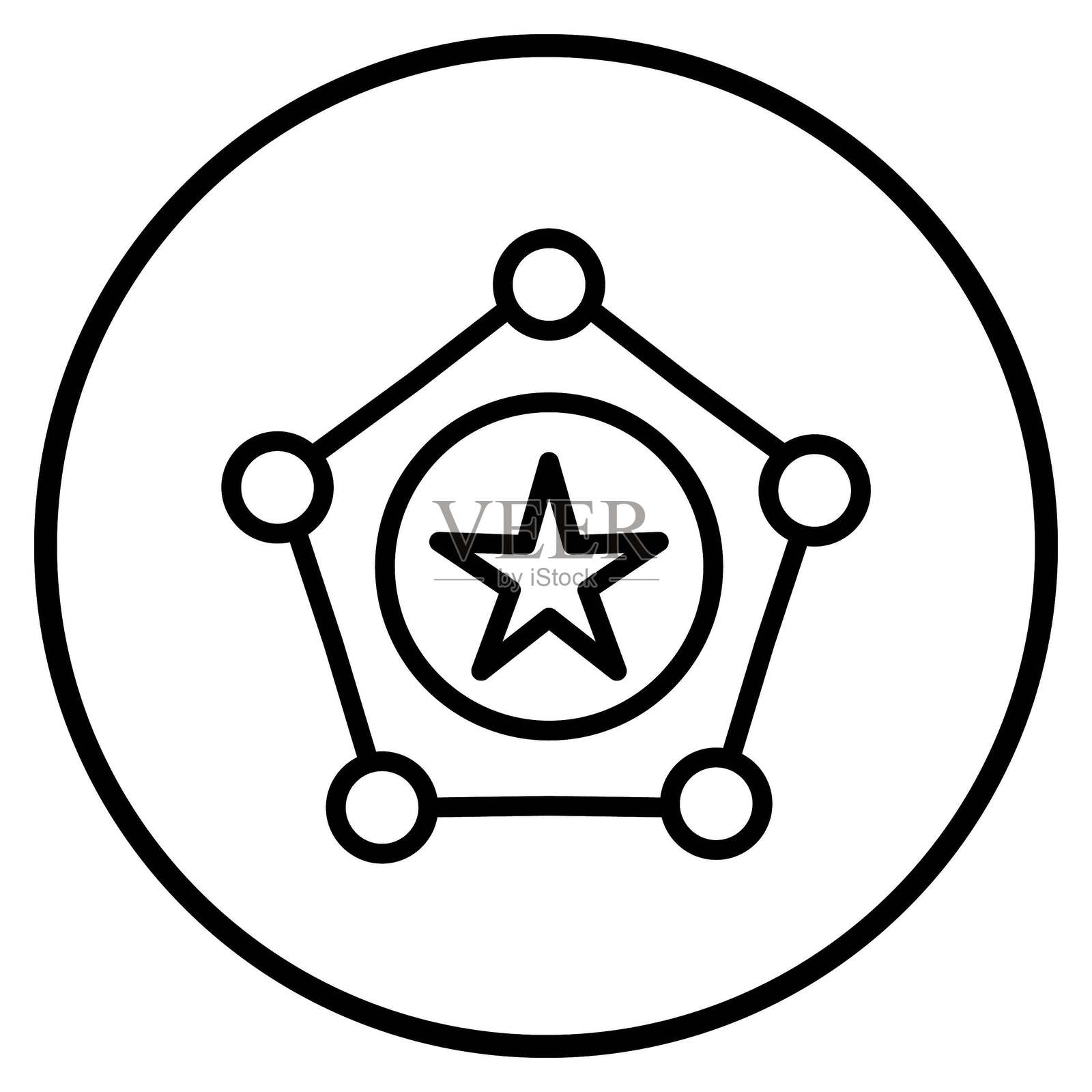 矢量警长图标设计风格插画图片素材