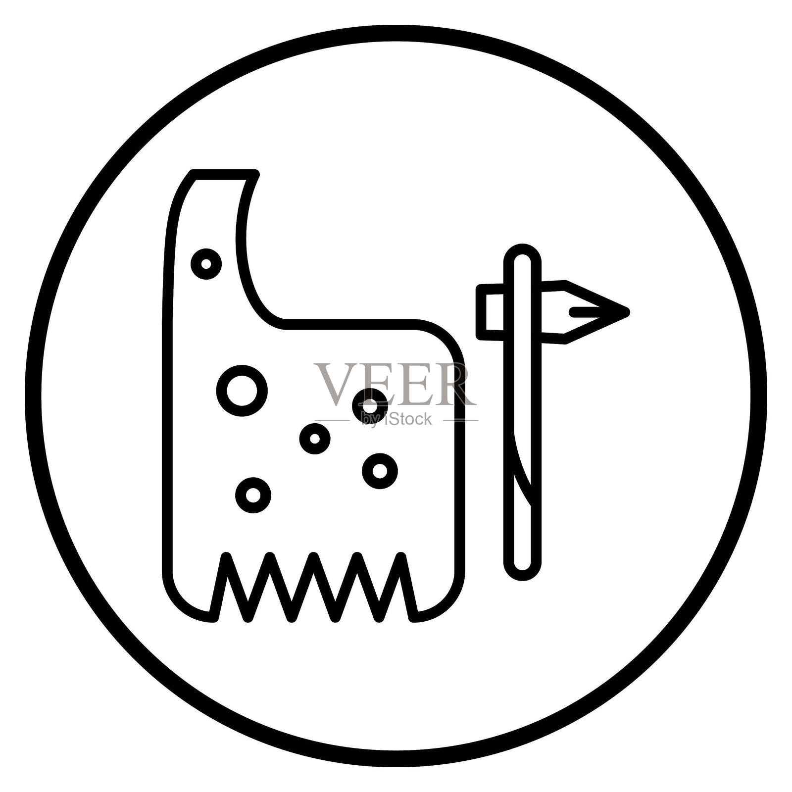 矢量设计史前服装图标风格插画图片素材