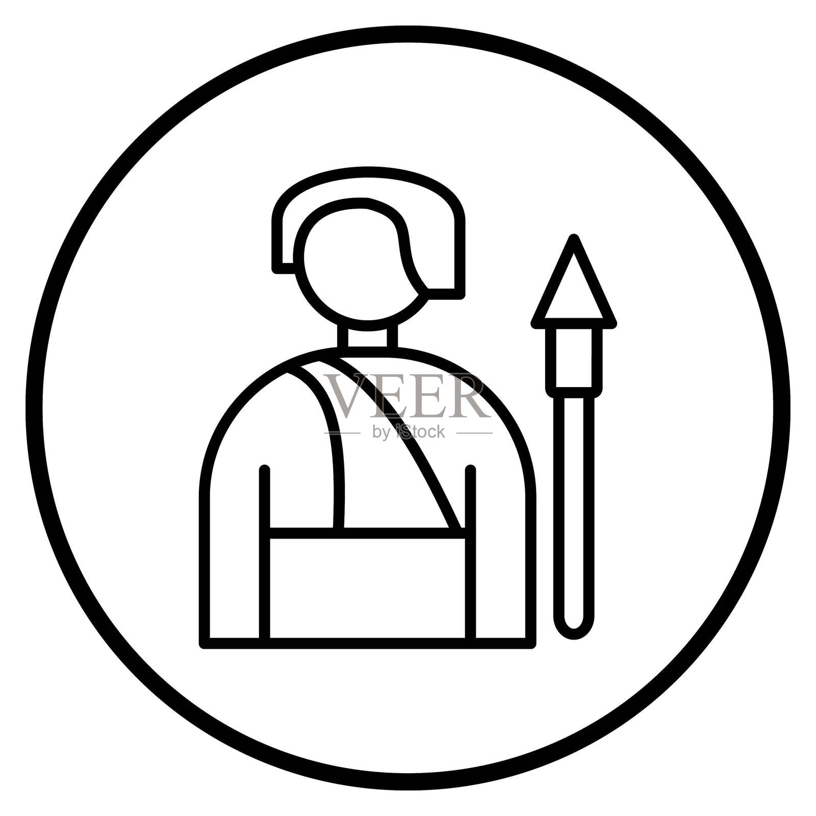 矢量游牧民族图标风格插画图片素材