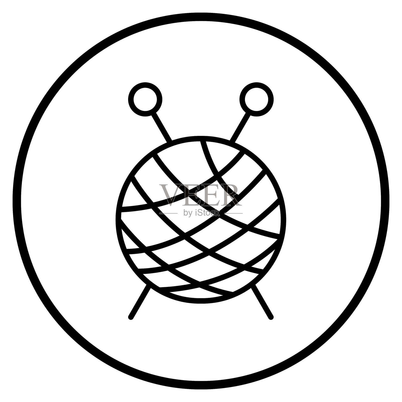 矢量编织图标风格插画图片素材