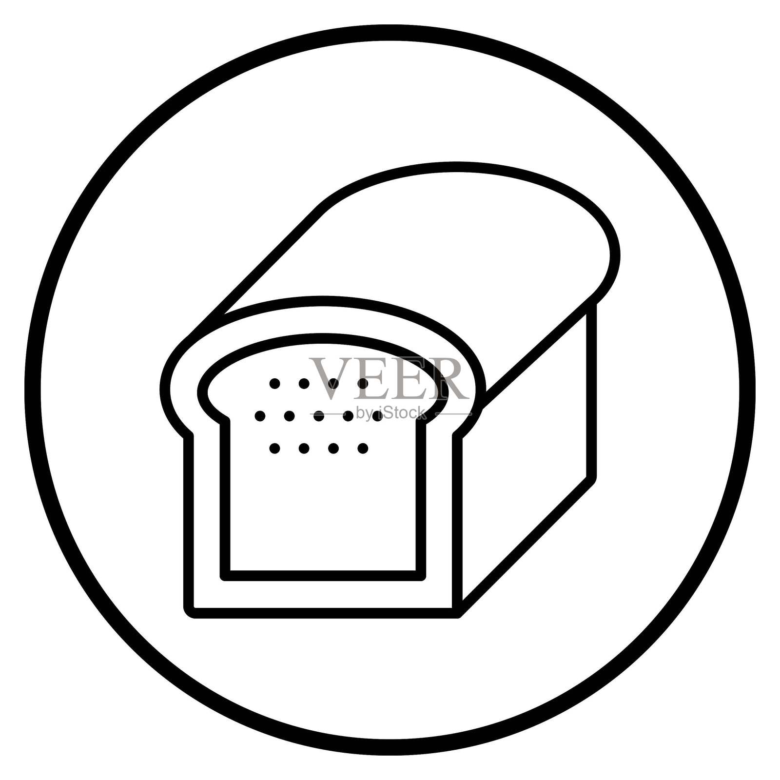 矢量设计面包图标风格插画图片素材