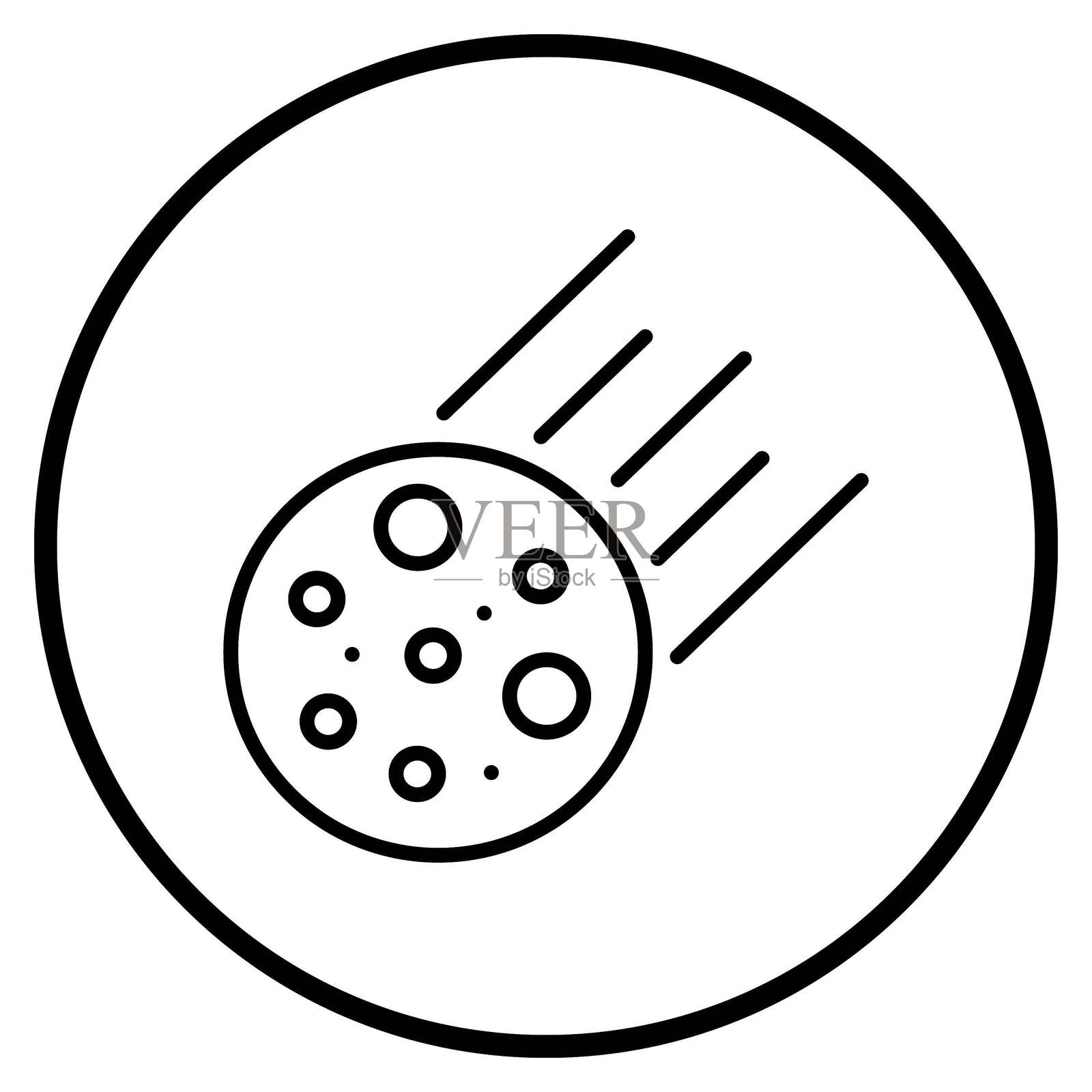 矢量设计小行星图标风格插画图片素材