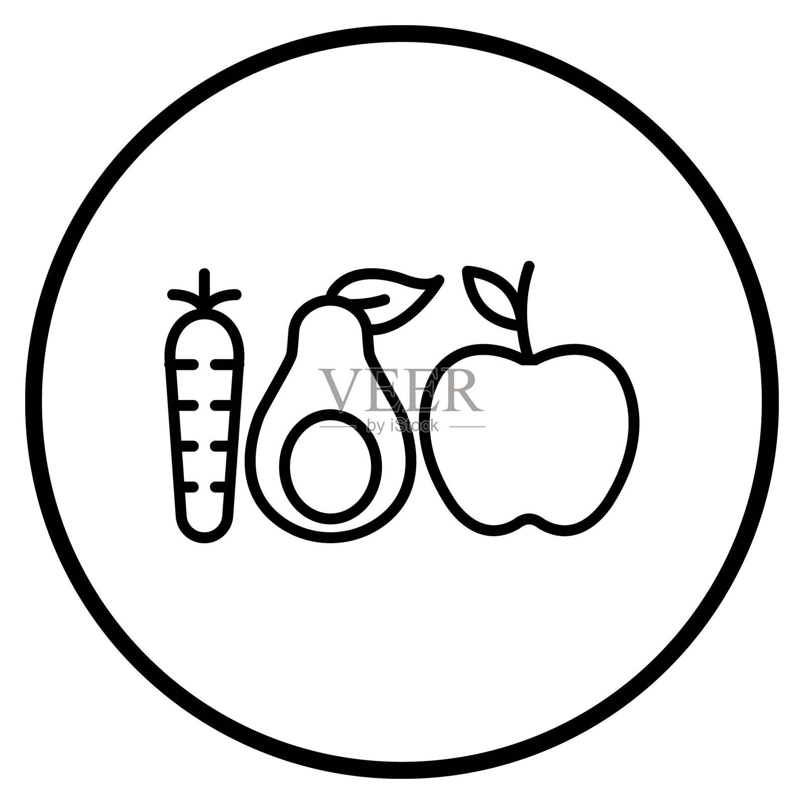 矢量设计 增肌饮食图标风格插画图片素材