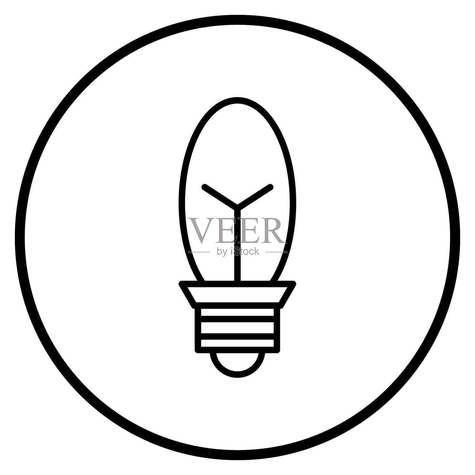 矢量设计蜡烛灯泡图标风格插画图片素材