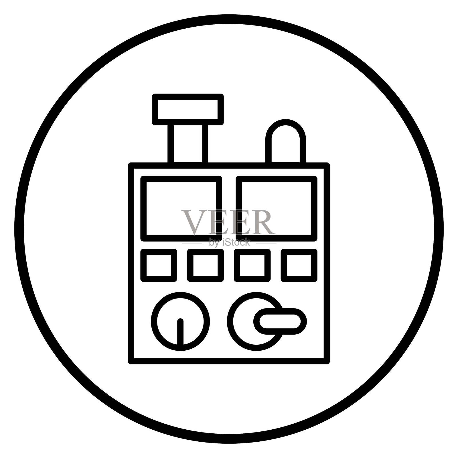 矢量气体烟雾室图标设计插画图片素材