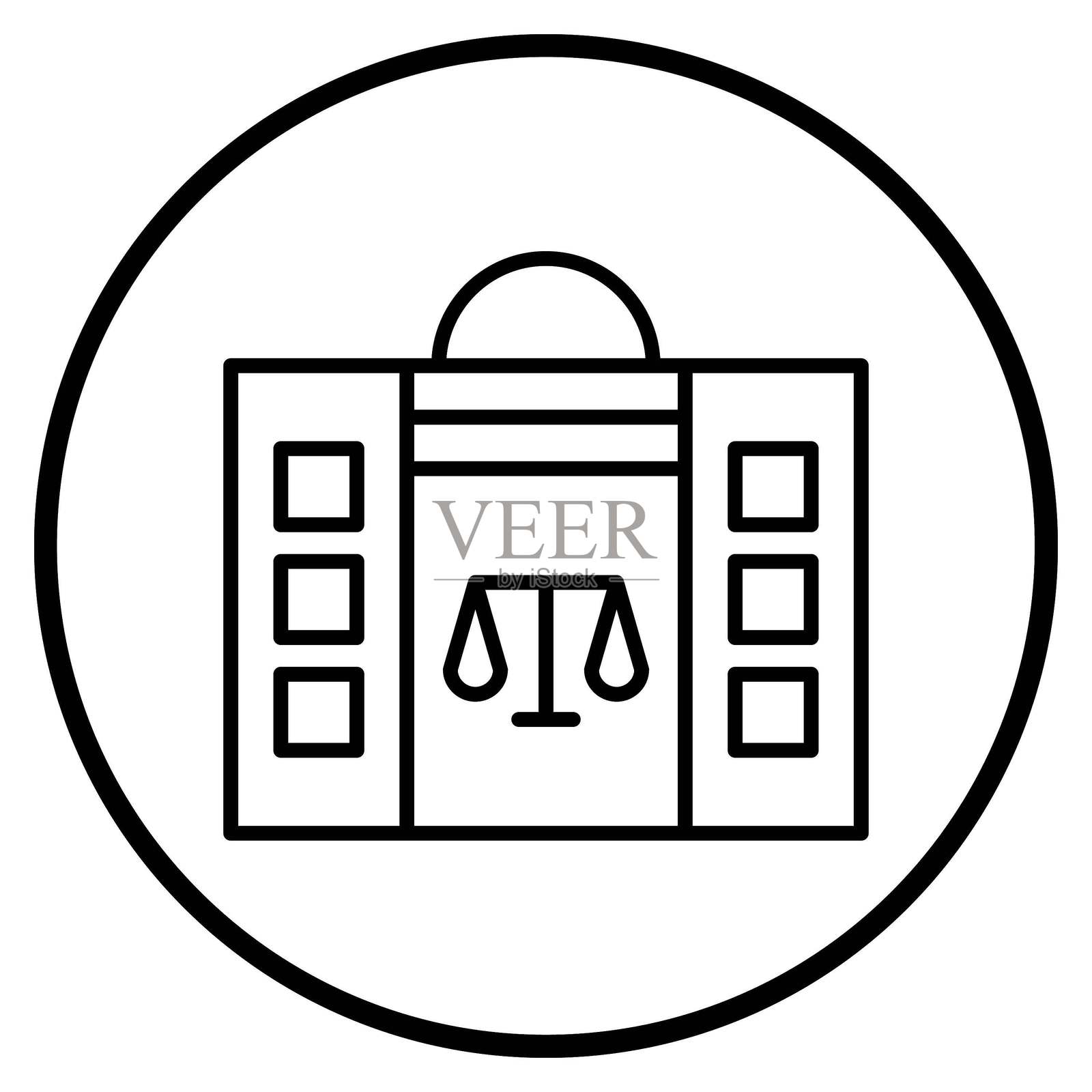 司法部图标矢量设计风格插画图片素材