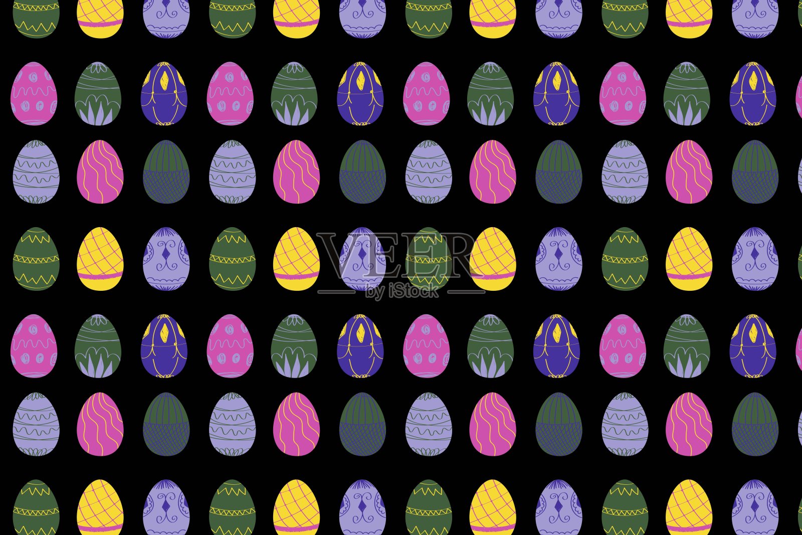 装饰彩蛋重复图案插画图片素材