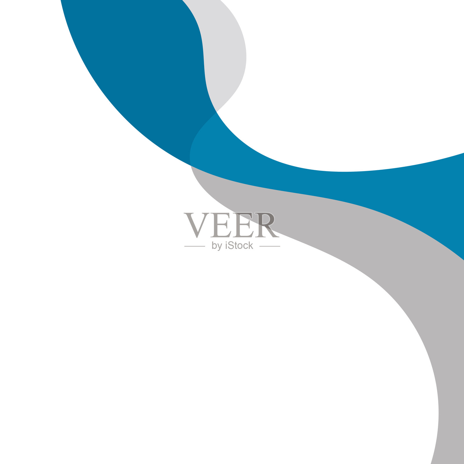 抽象的蓝灰色波浪封面设计插画图片素材