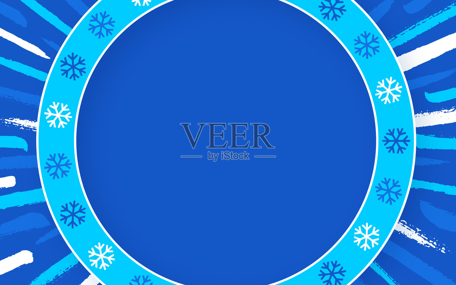 冬日暴雪 暴风雪 节日蓝色背景插画图片素材