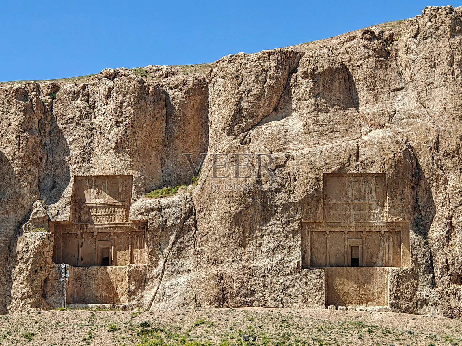 伊朗纳克什鲁斯塔姆——伊朗的古代墓地照片摄影图片