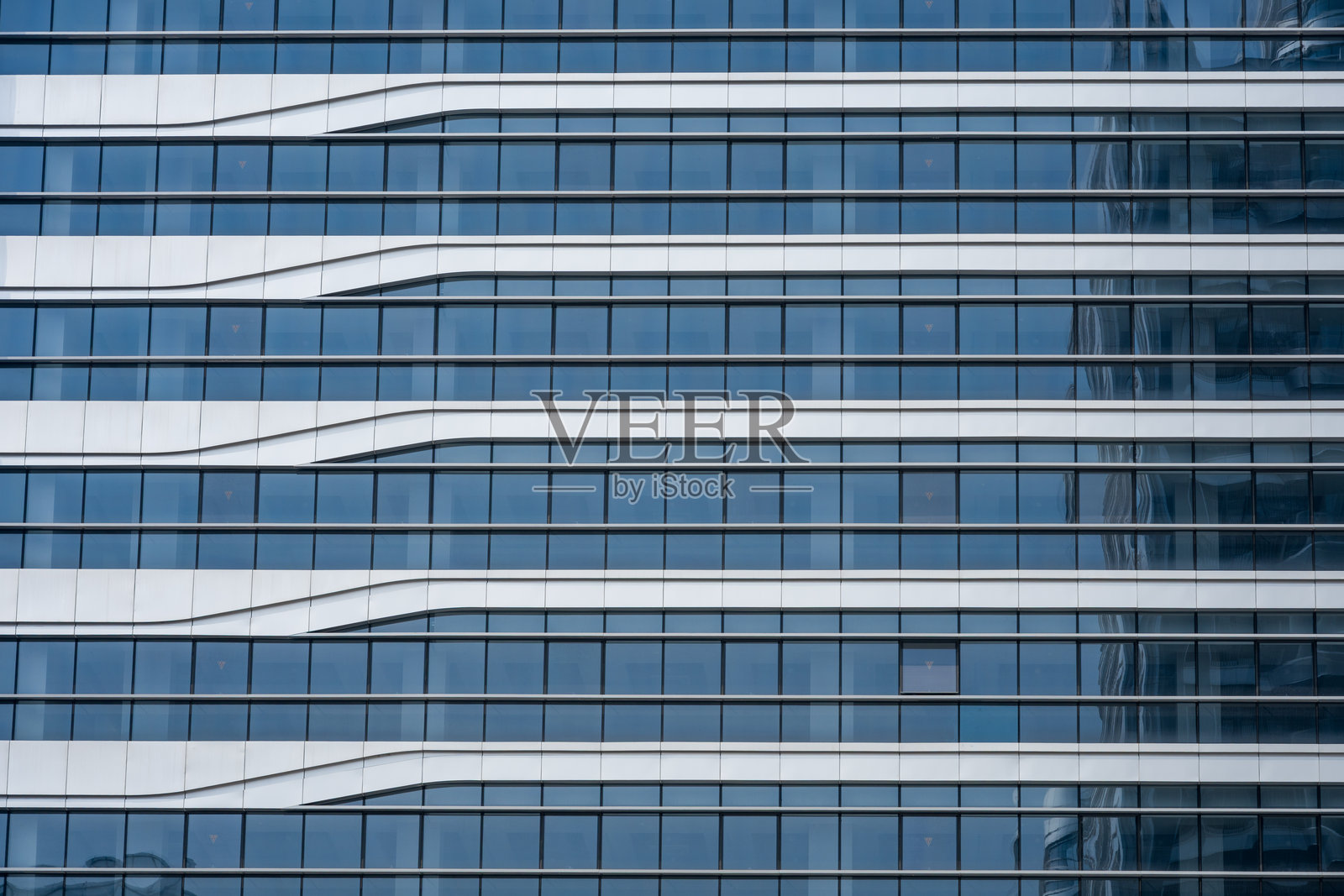 现代幕墙建筑波浪形金属线条细节照片摄影图片