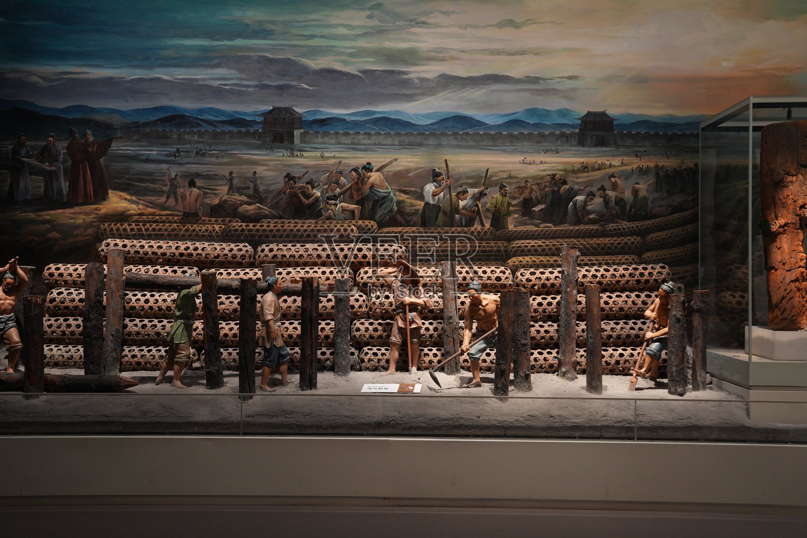 古代陶窑烧制场景复原模型展示照片摄影图片