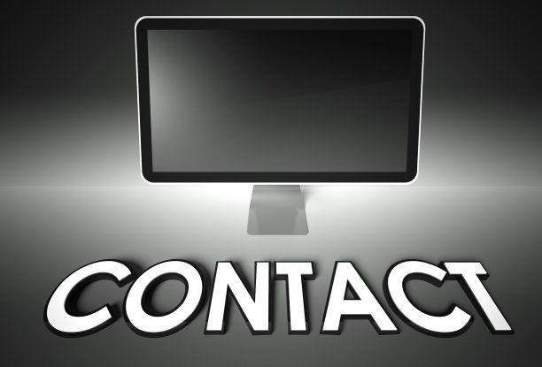 电脑空白屏幕与文字接触图片下载