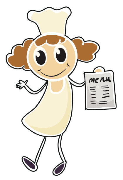 拿着菜单纸的厨师图片下载