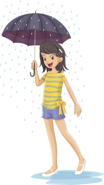 拿着伞的女孩图片下载
