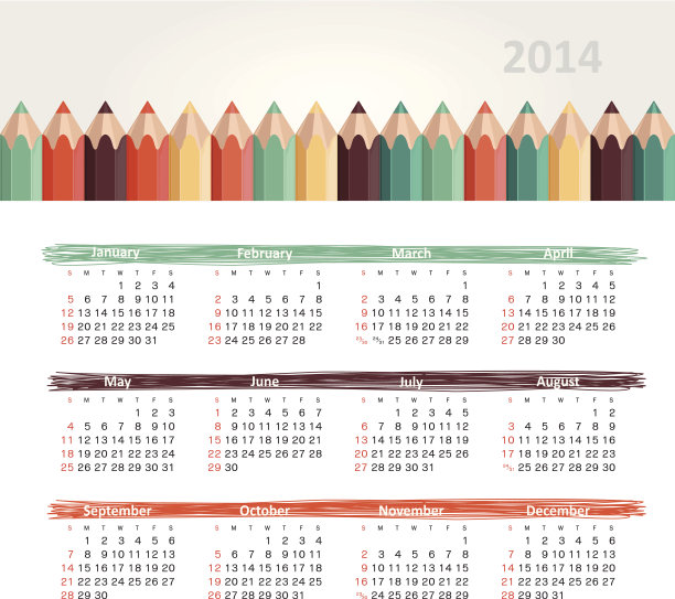 2014年日历图片下载