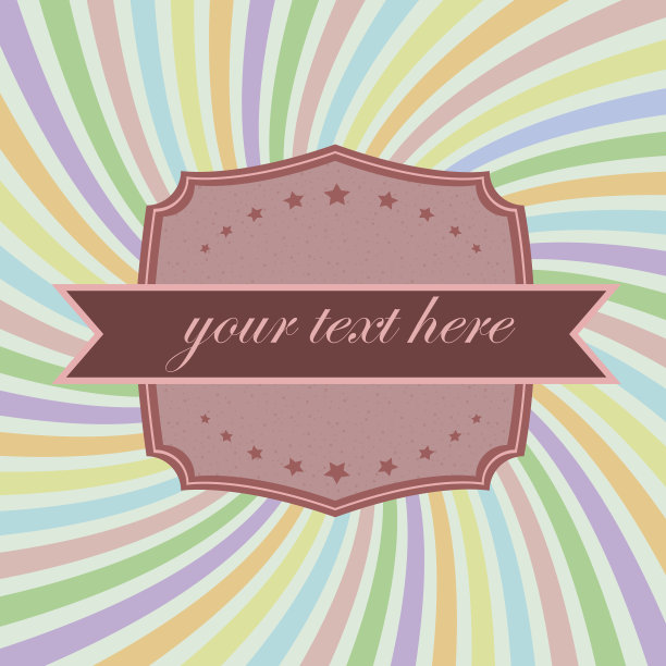 复古徽章风格的阳光背景图片下载