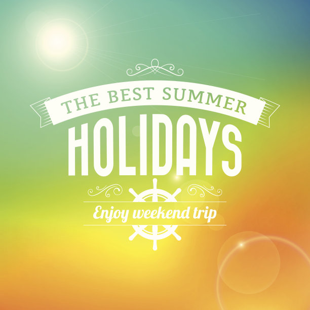 夏日日出夏威夷假期享受周末旅行印刷海报图片下载