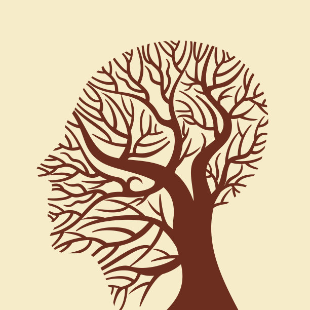 人的大脑，树的形状图片下载