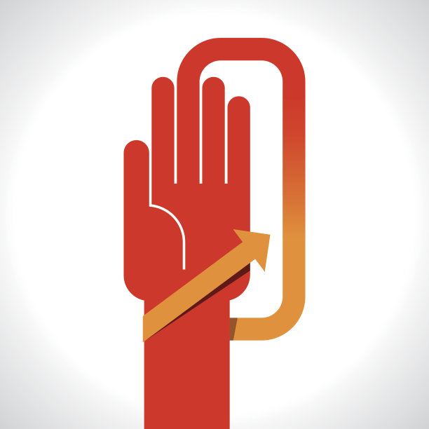 人的手与方向箭头图片下载