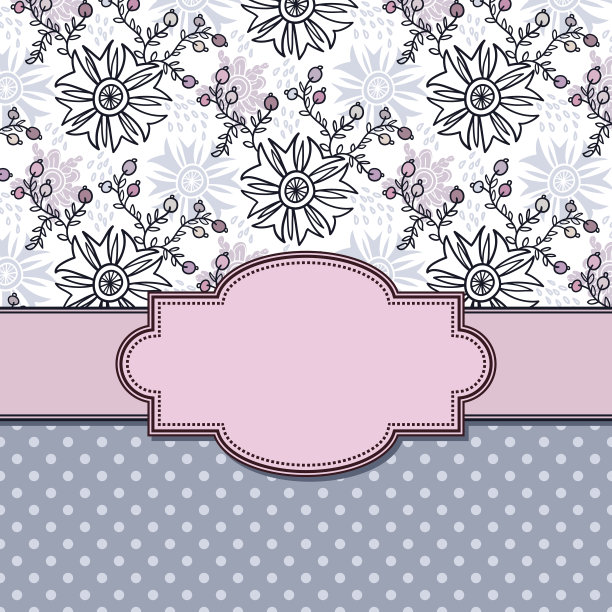 向量抽象花框架与文本的地方图片下载