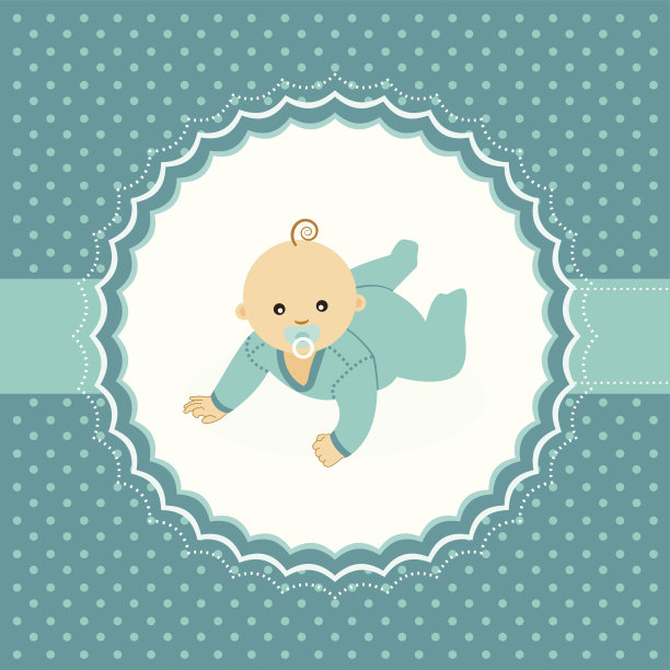 婴儿降生通知卡图片下载