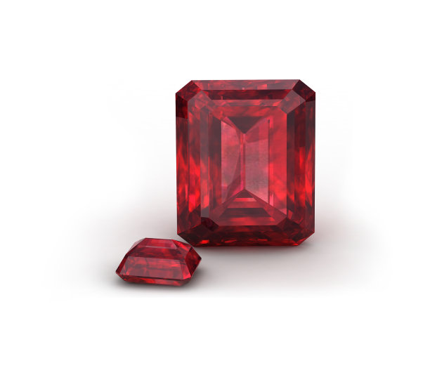 白色背景上的红宝石或罗氏石宝石图片下载