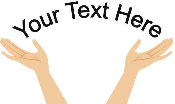 插图的手与空间为您的文本图片下载