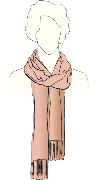 领巾系着时尚模板。图片下载