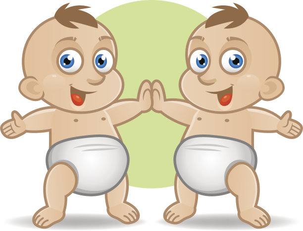 双子座星象图。矢量艺术。图片下载