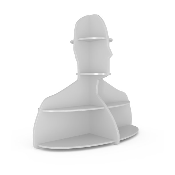 人头风格架子孤立在白色图片下载