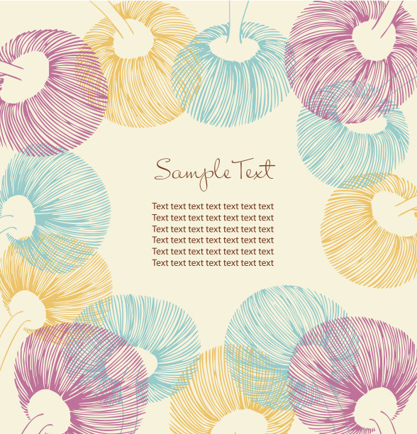 复古的花横幅与地方为您的文本图片下载